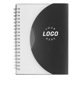 Frosted Color Block Spiral Notebook - Color: Black