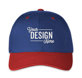 Pacific Headwear Pro-Wool Adjustable Hat - Color: Royal / Red