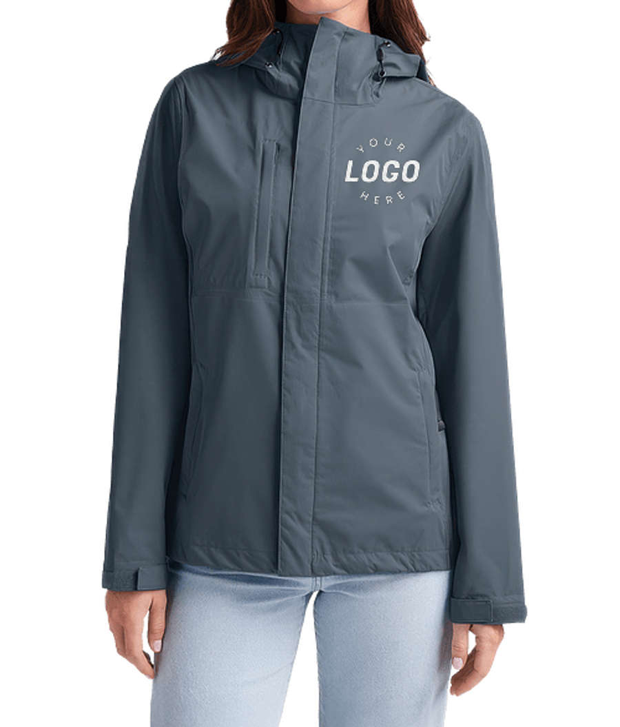 Charles River Women's Berkshire Recycled Packable Rain Jacket in Spruce