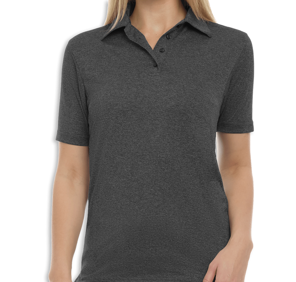Blue Generation Women's BLU-X-DRI Heathered Performance Polo-default