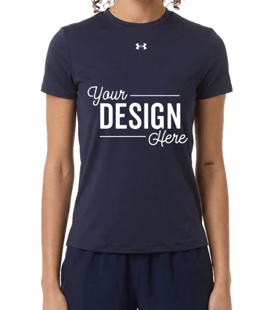 Under Armour Women’s Vanish Lightweight Performance Shirt in Midnight Navy / White
