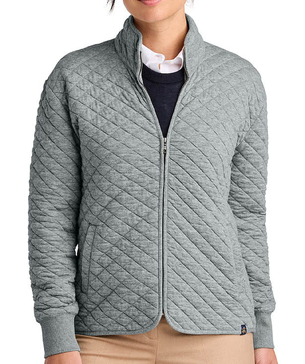 Brooks Brothers Women's Diamond Quilted Full Zip Jacket