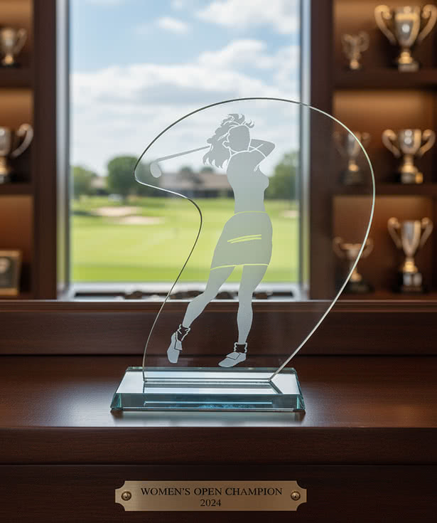Laser Etched Female Golfer Award