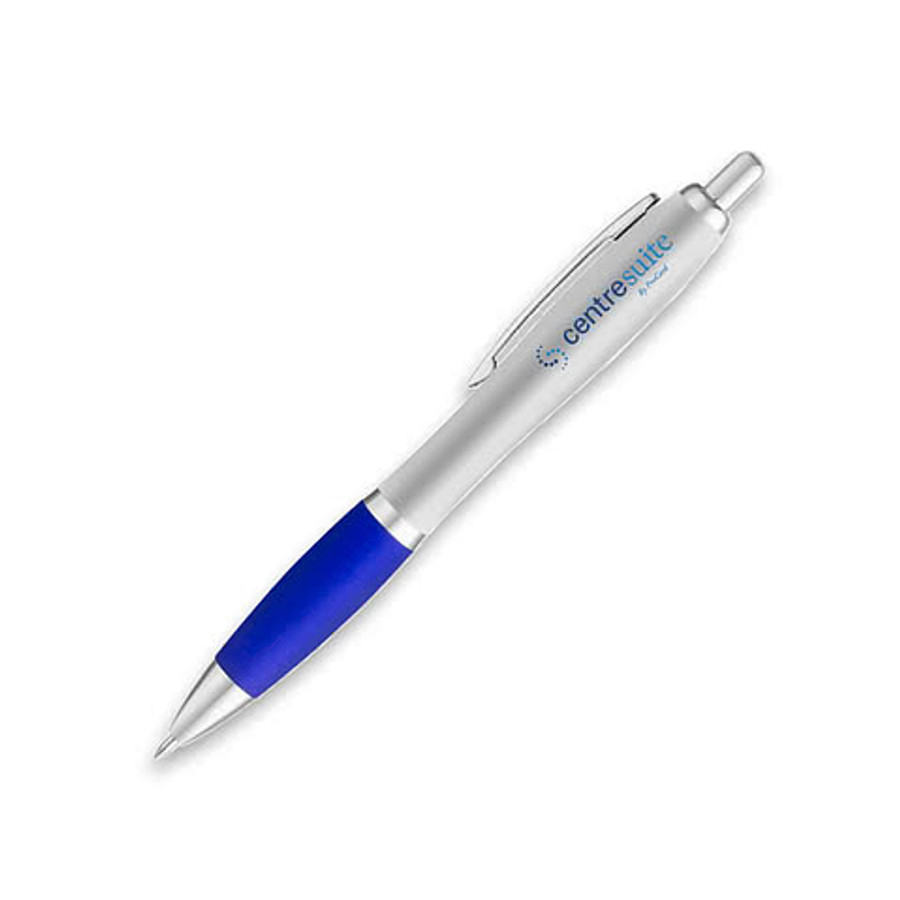 Curvaceous Silver Matte Gel Pen in Black