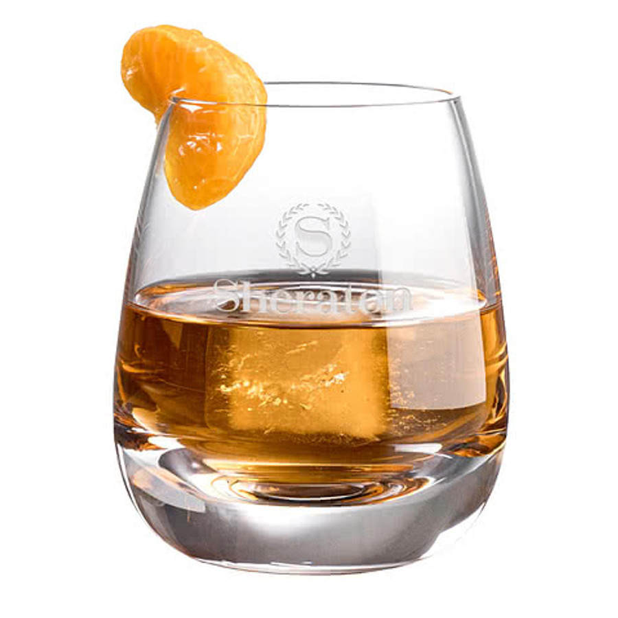 Laser Etched 9.5 oz. Dimasio On-the-Rocks Glass in Clear