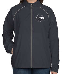 Elevate Women's Egmont Packable Contrast Zipper Windbreaker