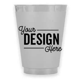 16 oz. Frosted Plastic Stadium Cup - Color: Silver