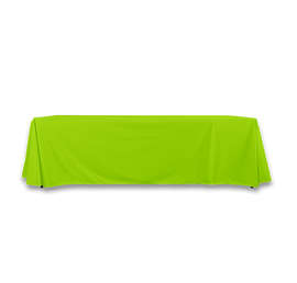 Full Color 8' LazerLine Throw Tablecloth - Color: Lime Green