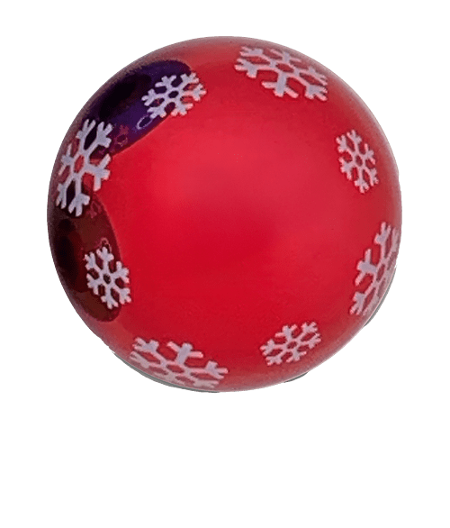 Metallic Holiday Lip Moisturizer Ball in Red with Peppermint