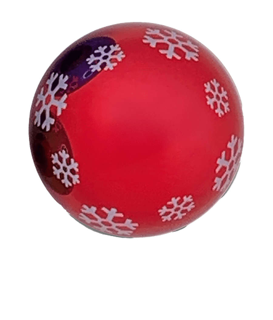 Metallic Holiday Lip Moisturizer Ball in Red with Peppermint