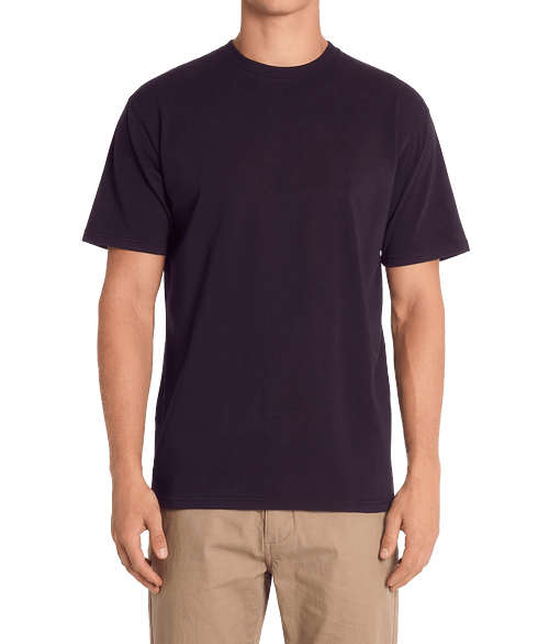 Lane Seven Heavyweight Crewneck T-shirt in Plum