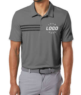 Adidas 3-Stripes Performance Polo - Color: Grey Five / Black