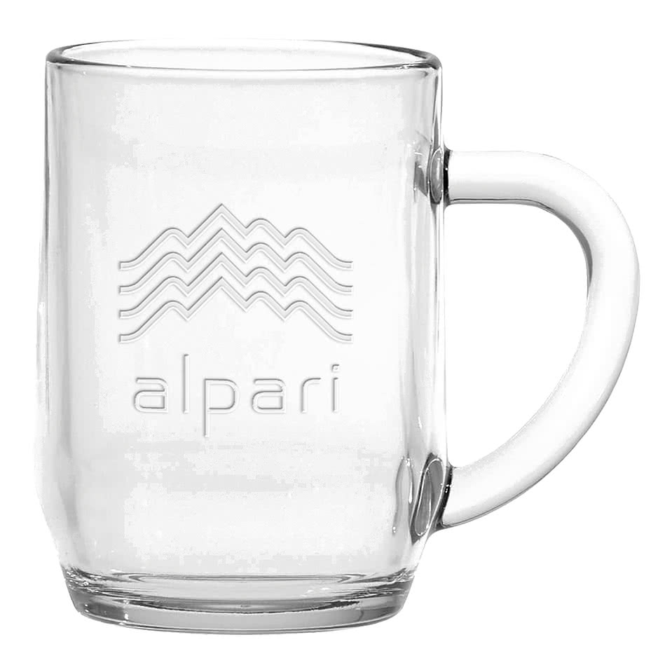 Laser Engraved 10 oz. Haworth Glass Coffee Mug