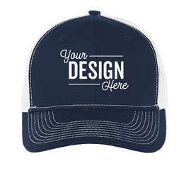Port Authority Snapback Trucker Hat - Color: Rich Navy / White