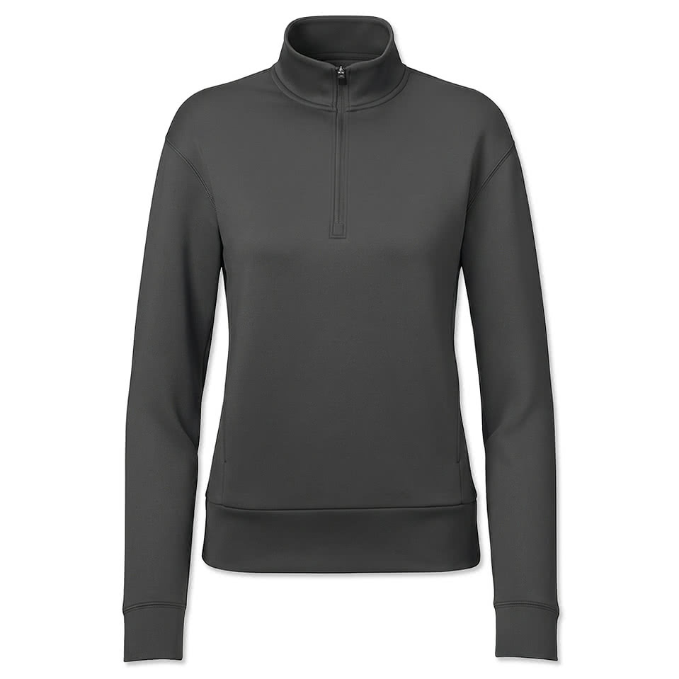 Sport-Tek Women's Pro Perform Double Knit Performance Quarter Zip Sweatshirt 