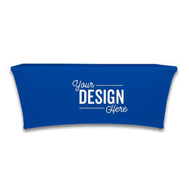 Full Color 8' Stretch Tablecloth - Color: Royal Blue