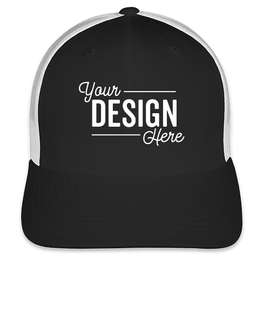 Yupoong Retro Trucker Hat - Color: Black / White