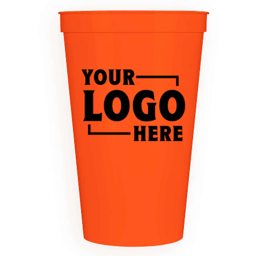 22 oz. Plastic Stadium Cup in Orange