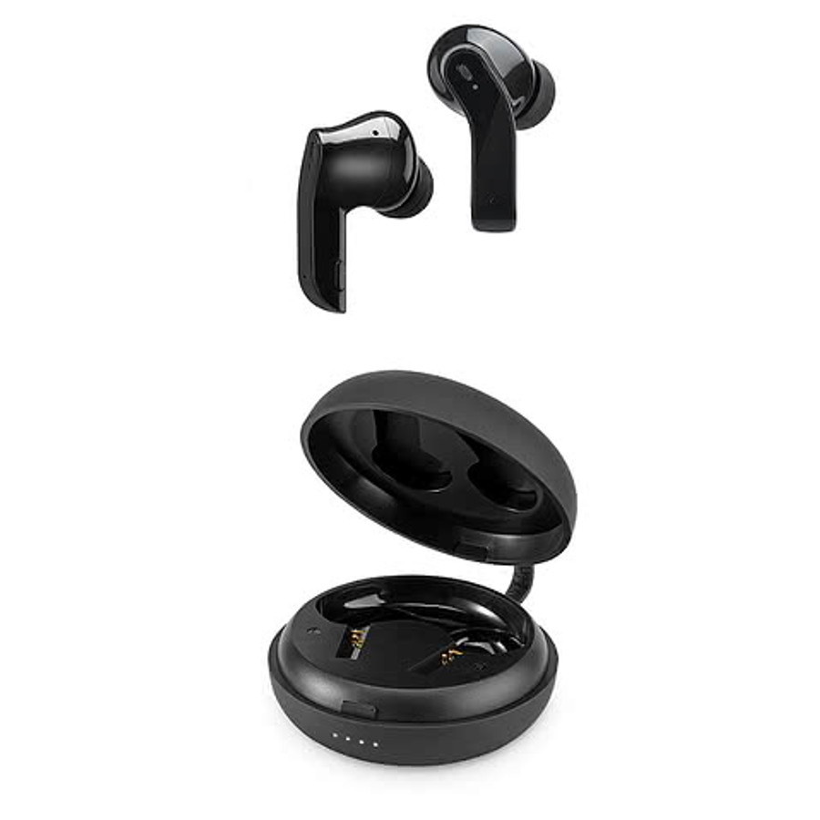 iLive Truly Wire-Free Earbuds with Active Noise Canceling in Black