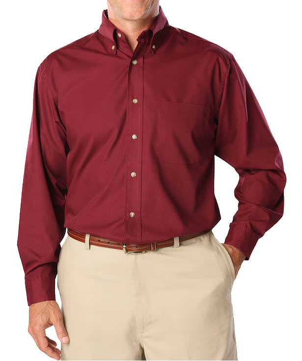 Blue Generation Superblend Poplin Long Sleeve Dress Shirt - Embroidered