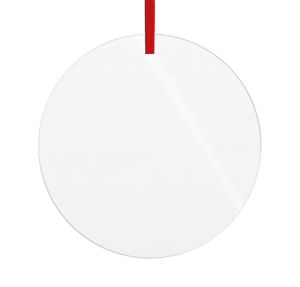 4" Acrylic Circle Ornament-default