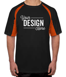 Badger B-Dry Contrast Performance Shirt - Color: Black / Burnt Orange
