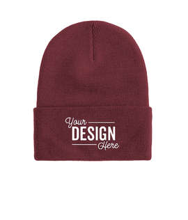 Port & Company Fleece Lined Cuff Beanie - Color: Maroon