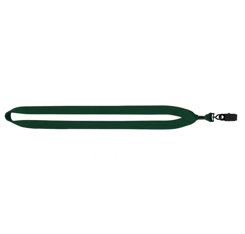 3/4" Cotton Lanyard with Metal Crimp and Bulldog Clip-default