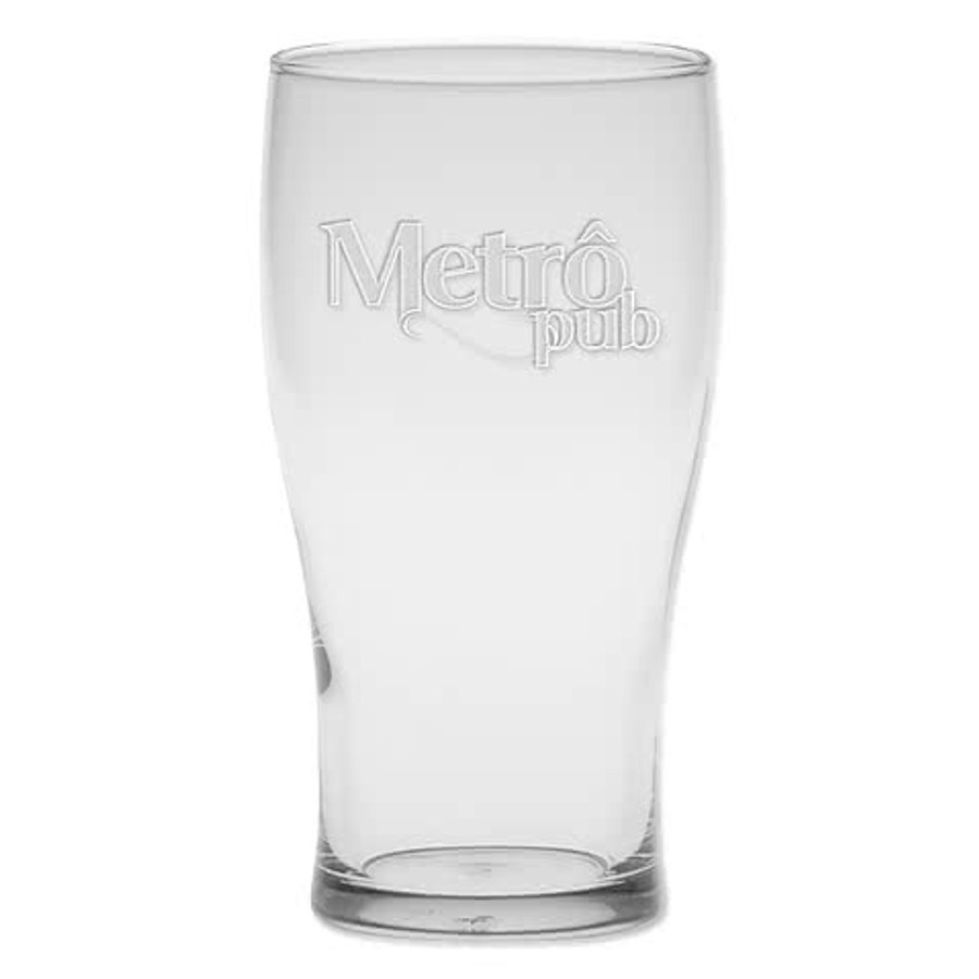 Laser Engraved 16 oz. Pub Glass in Clear