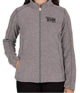 Port Authority Women's Heather Microfleece Full Zip Jacket - Color: Pearl Grey Heather