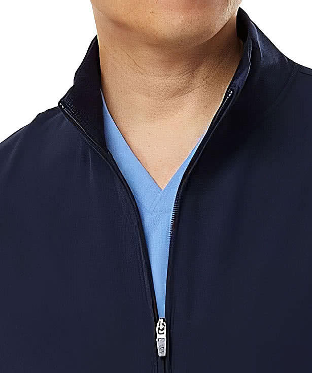 Jaanuu Wolfe Everyday Six-Pocket Full-Zip Scrub Jacket - Printed