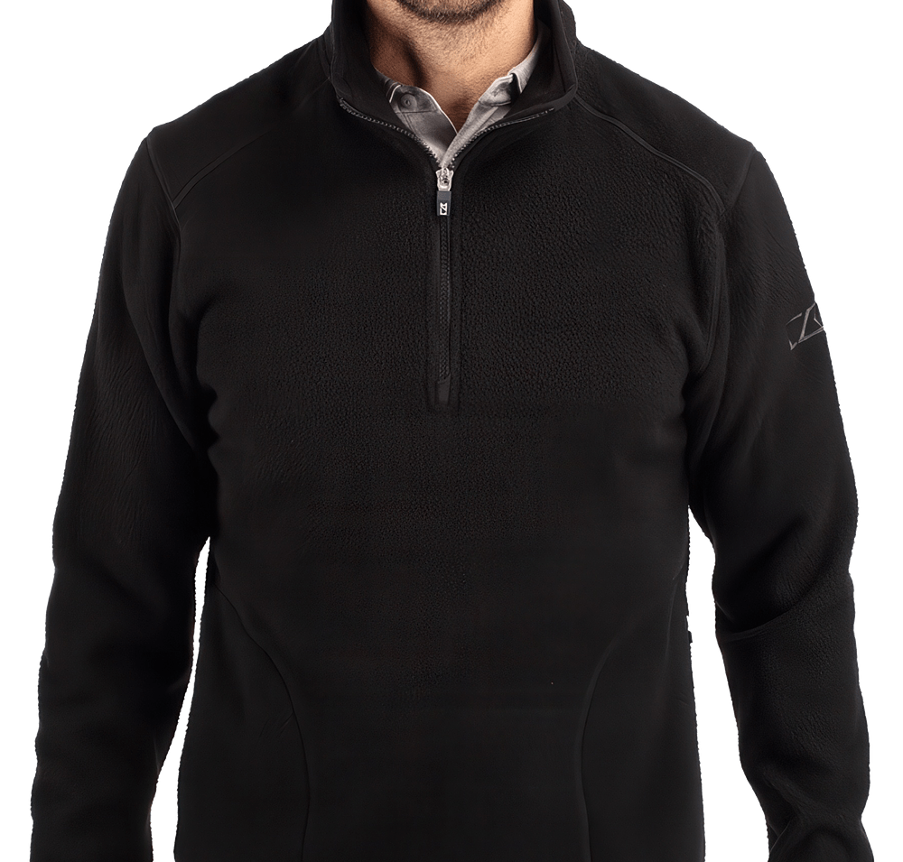 Cutter & Buck Cascade Recycled Sherpa Quarter-Zip Fleece Jacket-default