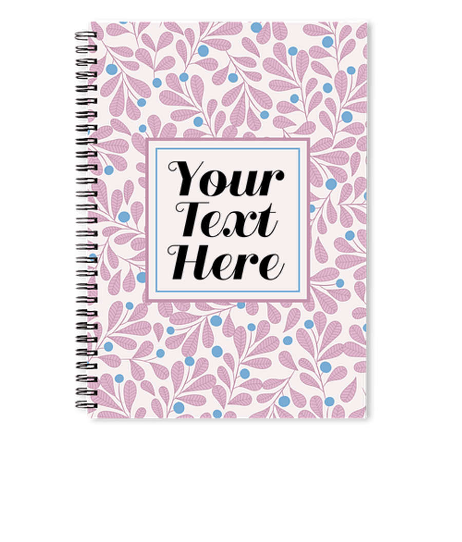 Fig Leaf JournalBooks ® Spiral Notebook in Pink