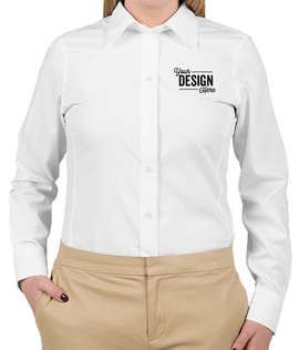 Devon & Jones Women's Solid Dress Shirt - Color: White