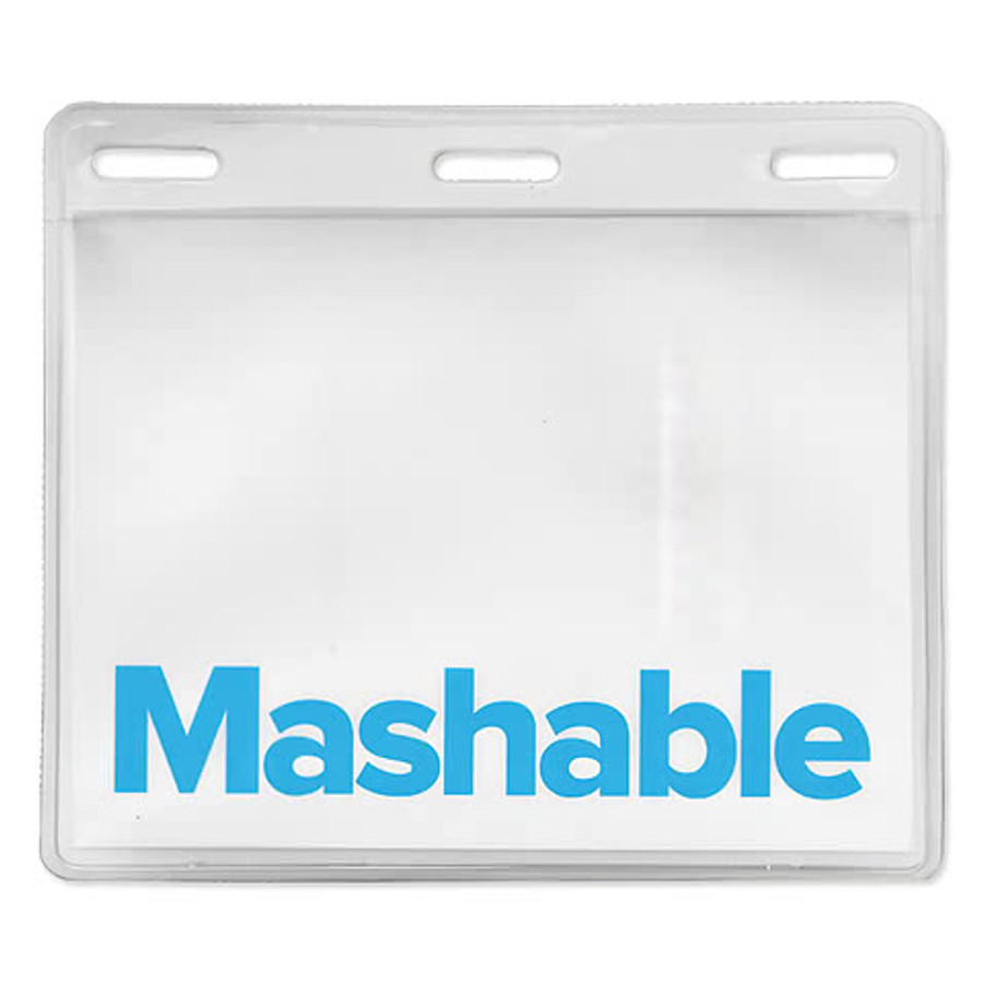 4" x 3" Horizontal Vinyl Badge Pouch in Clear