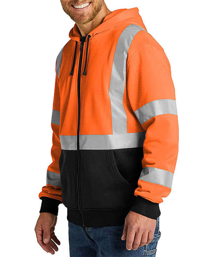 CornerStone Class 3 Heavy Duty Fleece Safety Zip Hoodie
