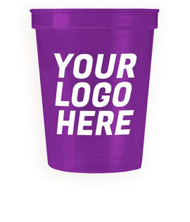 16 oz. Plastic Stadium Cup - Color: Translucent Purple