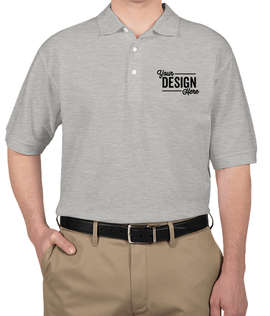 Devon & Jones Pima Pique Polo - Color: Grey Heather