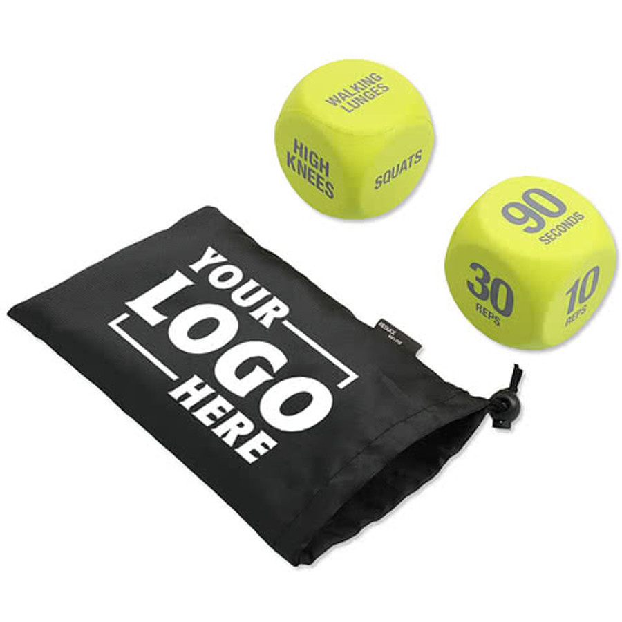 Two-Piece Exercise Dice Set in Yellow