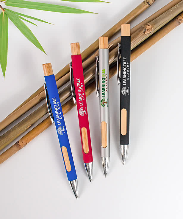 Laser Engraved Bamboozle Comfort Recycled Ballpoint Pen (blue ink)