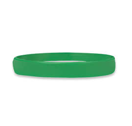 Debossed Single Color Silicone Bracelet - Color: Kelly Green