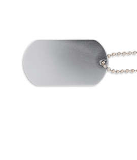 Dog Tag with 4-1/2 in. Ball Chain - Color: Silver
