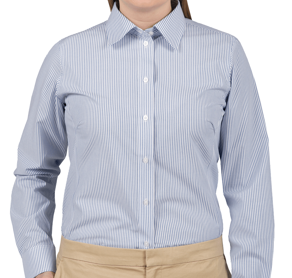 Devon & Jones Women's Banker Stripe Dress Shirt - Printed-default
