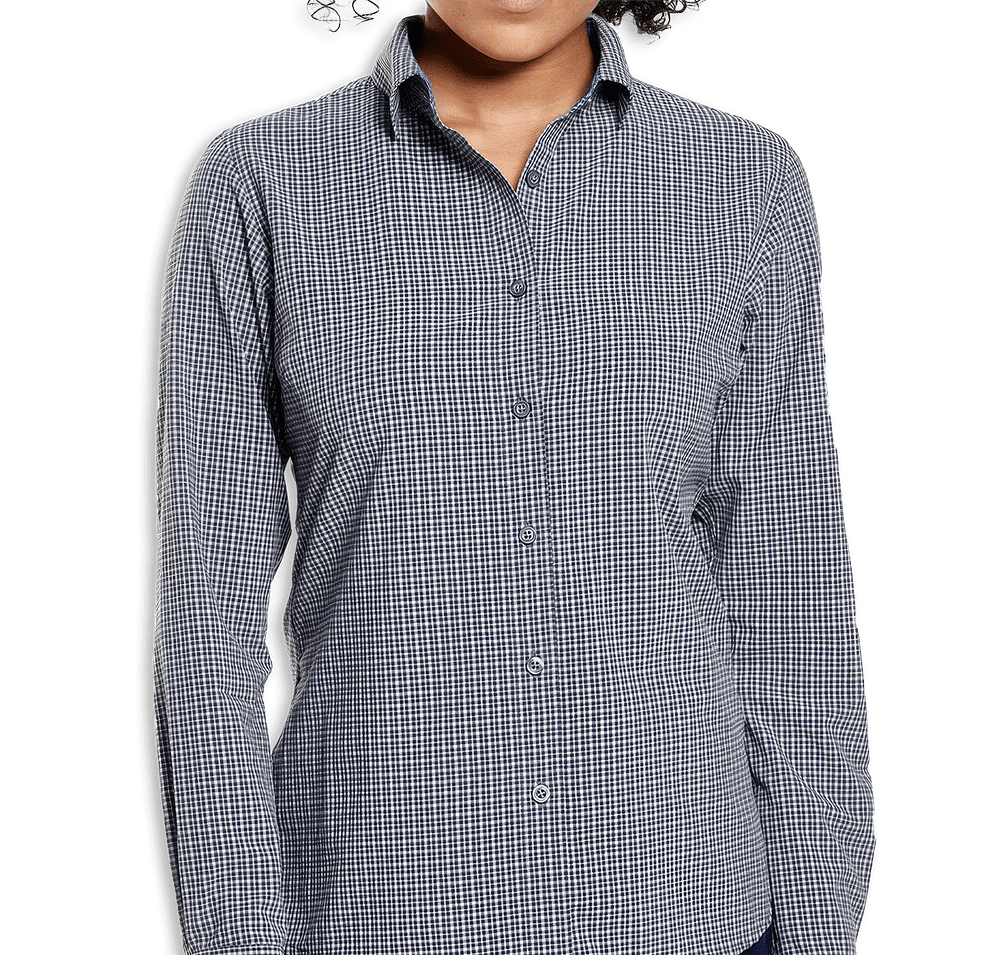 Storm Creek Women's Influencer Wrinkle-Free Microplaid Long Sleeve Dress Shirt-default