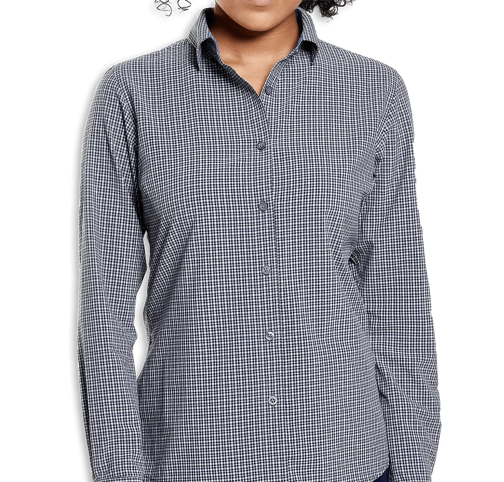 Storm Creek Women's Influencer Microplaid Long Sleeve Dress Shirt - Printed-default
