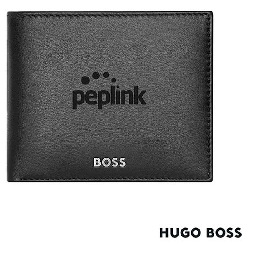 Debossed Hugo Boss Classic Smooth Wallet in Black