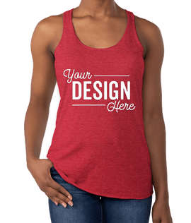 Next Level Women's Tri-Blend Racerback Tank - Color: Vintage Red
