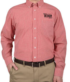 Devon & Jones Gingham Dress Shirt - Color: Red