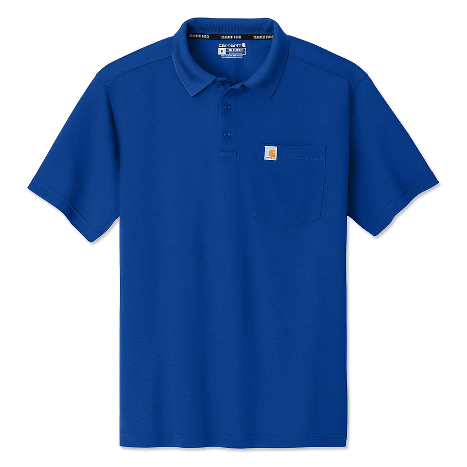 Custom Carhartt Force UPF 40 Performance Pocket Polo Custom Carhartt Force UPF 40 Performance Pocket Polo