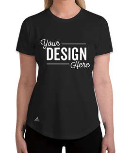 Adidas Women's Solid 100% Recycled UPF 50 Performance Shirt - Color: Black